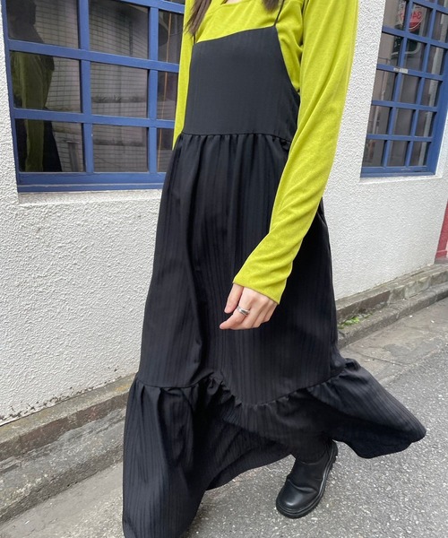 ＪＵＧＬＡＮＳ（ユグランス）の「☆ 立体的なストライプが魅力的。シャドーストライプキャミワンピース　30939A132（ワンピース・レディース・ブルー/オフホワイト/ブラック・FREE）」の9枚目の写真