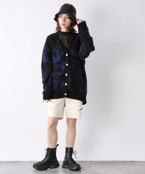 JEANASIS（ジーナシス）の「12GスプリットマーブルVカーディガン/190352（カーディガン/ボレロ・レディース・ブラック系その他/グレー系その他/ベージュ系その他/ピンク系その他・FREE）」の13枚目の写真