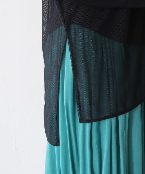 Lant Kalte(ラントカルテ)の「【Lant Kalte】メッシュ切替アンサンブルPO(Tシャツ/カットソー・レディース・アイボリー/ブラック・M)」の12枚目の写真