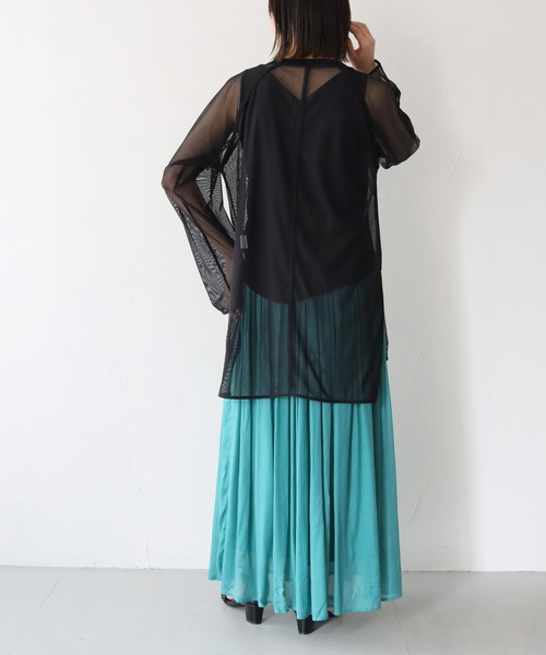 Lant Kalte(ラントカルテ)の「【Lant Kalte】メッシュ切替アンサンブルPO(Tシャツ/カットソー・レディース・アイボリー/ブラック・M)」の20枚目の写真