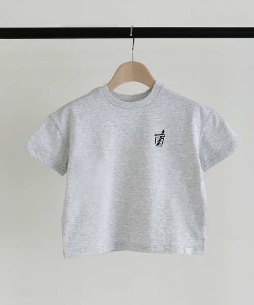 ooju（オージュ）の「【ooju×長場雄】s/s T-shirt "juice"（Tシャツ/カットソー・キッズ・ベージュ/ブラウン/ブルーグレー/グレー・3/4/2/1）」の2枚目の写真