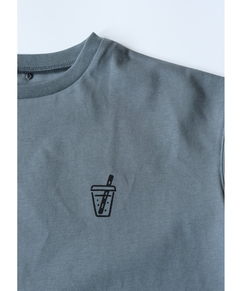 ooju（オージュ）の「【ooju×長場雄】s/s T-shirt "juice"（Tシャツ/カットソー・キッズ・ベージュ/ブラウン/ブルーグレー/グレー・3/4/2/1）」の8枚目の写真