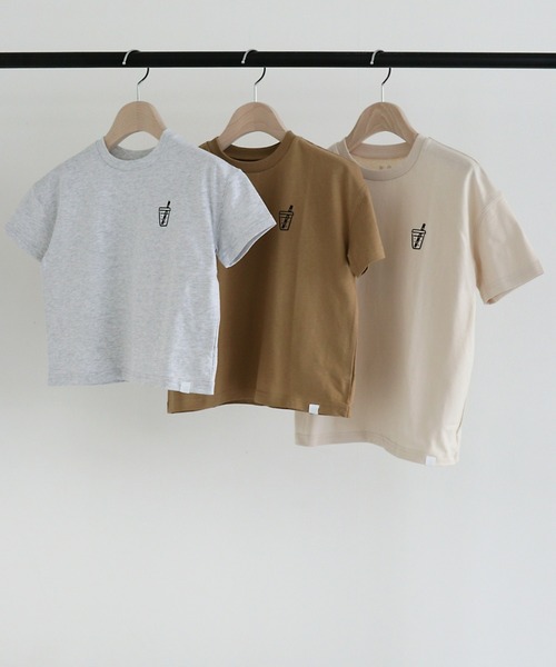 ooju（オージュ）の「【ooju×長場雄】s/s T-shirt "juice"（Tシャツ/カットソー・キッズ・ベージュ/ブラウン/ブルーグレー/グレー・3/4/2/1）」の13枚目の写真