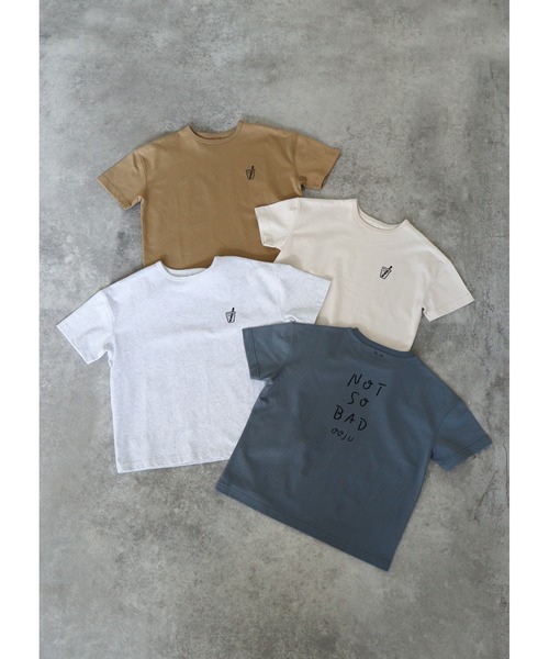ooju（オージュ）の「【ooju×長場雄】s/s T-shirt "juice"（Tシャツ/カットソー・キッズ・ベージュ/ブラウン/ブルーグレー/グレー・3/4/2/1）」の14枚目の写真