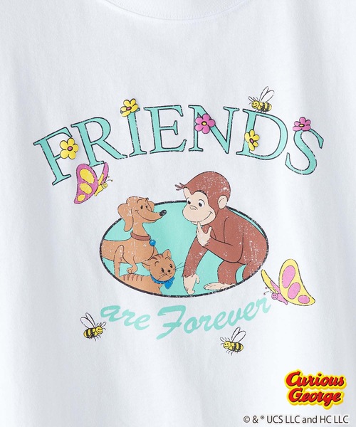 OUTDOOR PRODUCTS(アウトドアプロダクツ)の「【OUTDOOR PRODUCTS/アウトドアプロダクツ】【 おさるのジョージ 】ニョッキ ハンドリー コラボ Tシャツ ドロップショルダー オーバーサイズ(Tシャツ/カットソー・メンズ・ホワイト/ピンク系その他/ホワイト系その他/オフホワイト/ベージュ/ダークグリーン・SMALL/MEDIUM/LARGE/X-LARGE)」の9枚目の写真