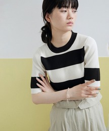 ADAM ET ROPE' | 【サステナブル・WEB限定】MIXリブニットプルオーバー(ニット/セーター)