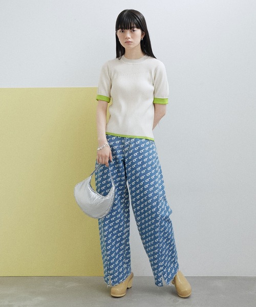 ADAM ET ROPE'(アダムエロペ)の「【サステナブル・WEB限定】MIXリブニットプルオーバー(ニット/セーター・レディース・ホワイト/ブラック/ブラック系その他2/ブルー系その他4・FREE)」の11枚目の写真