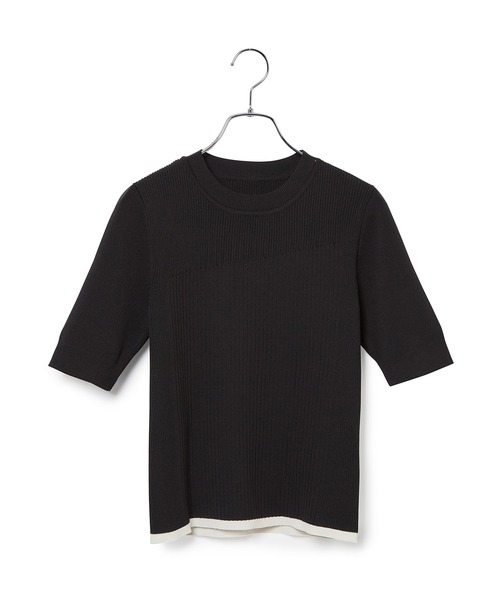 ADAM ET ROPE'(アダムエロペ)の「【サステナブル・WEB限定】MIXリブニットプルオーバー(ニット/セーター・レディース・ホワイト/ブラック/ブラック系その他2/ブルー系その他4・FREE)」の17枚目の写真