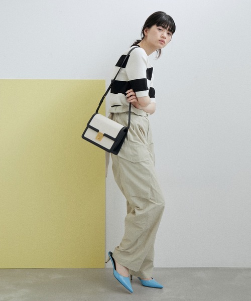 ADAM ET ROPE'(アダムエロペ)の「【サステナブル・WEB限定】MIXリブニットプルオーバー(ニット/セーター・レディース・ホワイト/ブラック/ブラック系その他2/ブルー系その他4・FREE)」の16枚目の写真