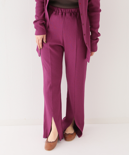 EMILY WEEK(エミリーウィーク)の「【LALAVIE/ララヴィ】Rib Slit Easy Pants(その他パンツ・レディース・チャコールグレー/ブラック/ピンク・FREE)」の3枚目の写真