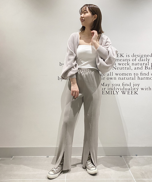 EMILY WEEK(エミリーウィーク)の「【LALAVIE/ララヴィ】Rib Slit Easy Pants(その他パンツ・レディース・チャコールグレー/ブラック/ピンク・FREE)」の20枚目の写真