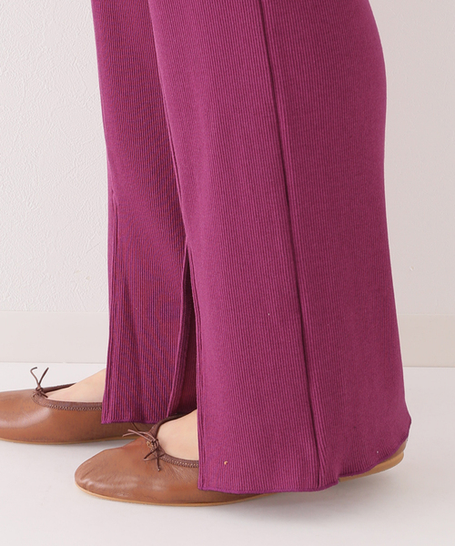 EMILY WEEK(エミリーウィーク)の「【LALAVIE/ララヴィ】Rib Slit Easy Pants(その他パンツ・レディース・チャコールグレー/ブラック/ピンク・FREE)」の14枚目の写真