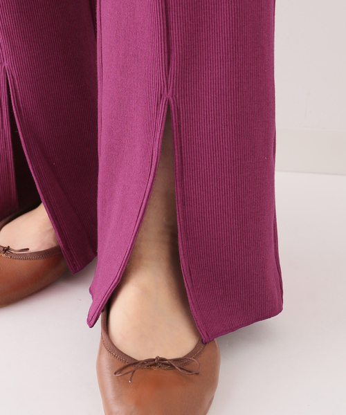 EMILY WEEK(エミリーウィーク)の「【LALAVIE/ララヴィ】Rib Slit Easy Pants(その他パンツ・レディース・チャコールグレー/ブラック/ピンク・FREE)」の13枚目の写真