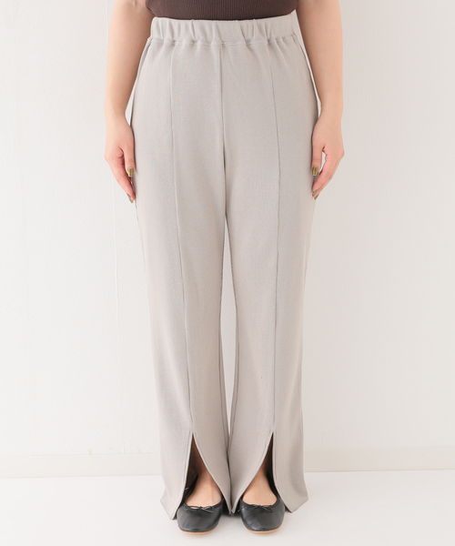 EMILY WEEK(エミリーウィーク)の「【LALAVIE/ララヴィ】Rib Slit Easy Pants(その他パンツ・レディース・チャコールグレー/ブラック/ピンク・FREE)」の7枚目の写真