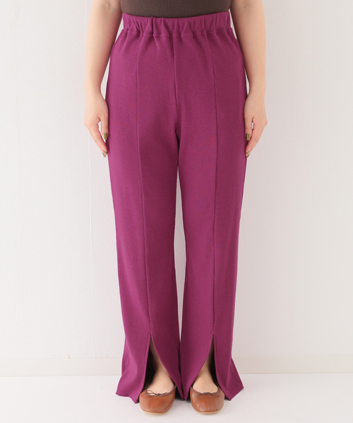 EMILY WEEK(エミリーウィーク)の「【LALAVIE/ララヴィ】Rib Slit Easy Pants(その他パンツ・レディース・チャコールグレー/ブラック/ピンク・FREE)」の5枚目の写真