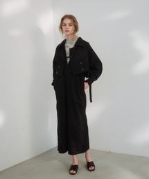 idem | many ways short trench coat/ジャンバースカート付トレンチコート【Sサイズ展開あり】(ステンカラーコート)