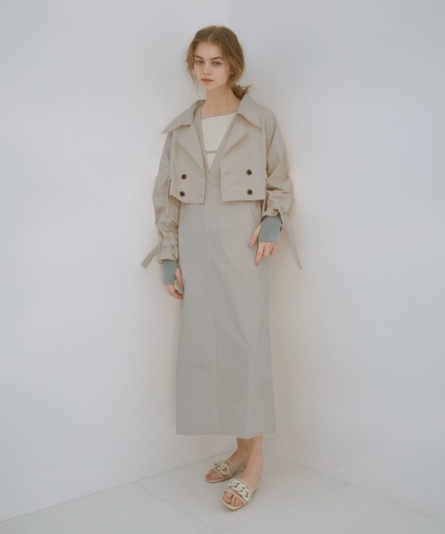 idem many ways short trench coat  セットアップ idem（イデム）の「many ways short trench coat/ジャンバースカート付