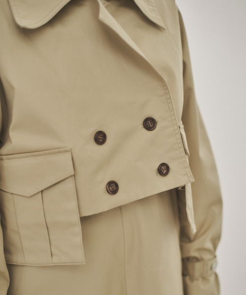 idem（イデム）の「many ways short trench coat/ジャンバースカート付