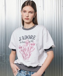 A'GEM/9 × .kom『LARTIGENT/ラーティゼン』L2 FLOWER SWEATSHIRT/花 ティーシャツ