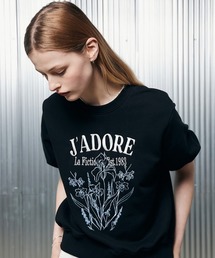 LARTIGENT | A'GEM/9 × .kom『LARTIGENT/ラーティゼン』L2 FLOWER SWEATSHIRT/花 ティーシャツ(Tシャツ/カットソー)