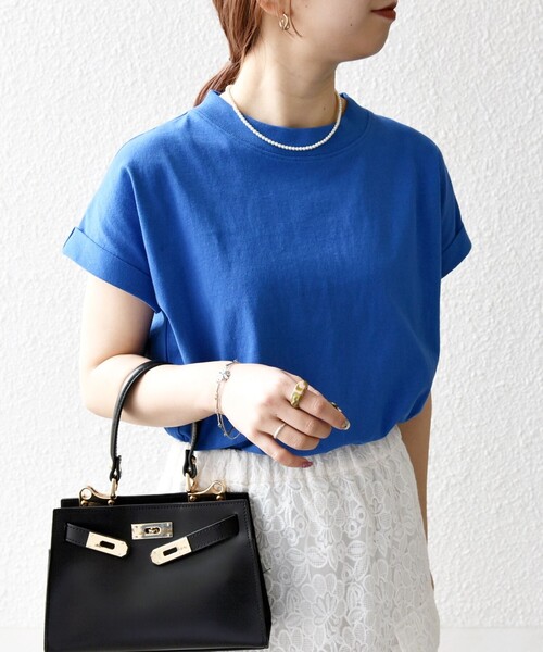 SHIPS any:〈抗菌防臭/洗濯機可能〉USAコットン フレンチスリーブ TEE