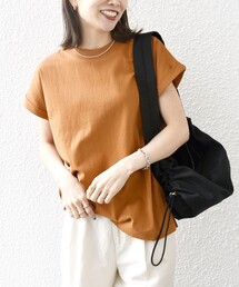 SHIPS any:〈抗菌防臭/洗濯機可能〉USAコットン フレンチスリーブ TEE