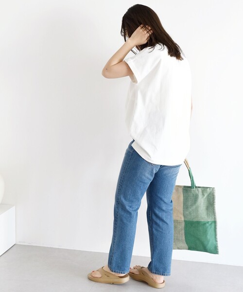 SHIPS any（シップス エニィ）の「SHIPS any:〈抗菌防臭/洗濯機可能〉USAコットン フレンチスリーブ TEE（Tシャツ/カットソー・レディース・オレンジ/ホワイト/ブルー/その他/パープル/ブラック/キャメル/オリーブ/イエロー/ブラウン/ブルー系・ONE SIZE）」の13枚目の写真