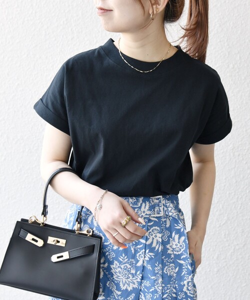 SHIPS any:〈抗菌防臭/洗濯機可能〉USAコットン フレンチスリーブ TEE