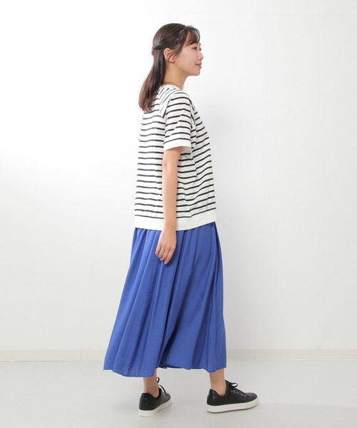 Healthknit Product（ヘルスニットプロダクト）の「Healthknit Product リブ半袖Tシャツ（Tシャツ/カットソー・レディース・ブラック/オフホワイト/ミント/その他1・M/L）」の6枚目の写真