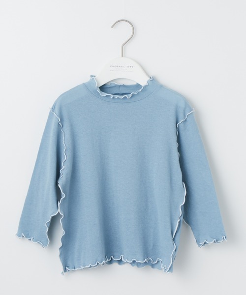 CIAOPANIC TYPY（チャオパニックティピー）の「【KIDS】シアーハイネック（Tシャツ/カットソー・キッズ・オフホワイト/ブルー・S/M/L/XL/XXL）」の9枚目の写真