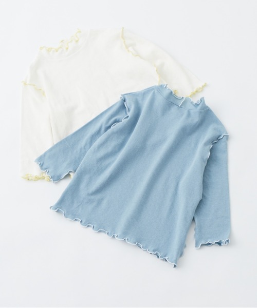 CIAOPANIC TYPY（チャオパニックティピー）の「【KIDS】シアーハイネック（Tシャツ/カットソー・キッズ・オフホワイト/ブルー・S/M/L/XL/XXL）」の13枚目の写真