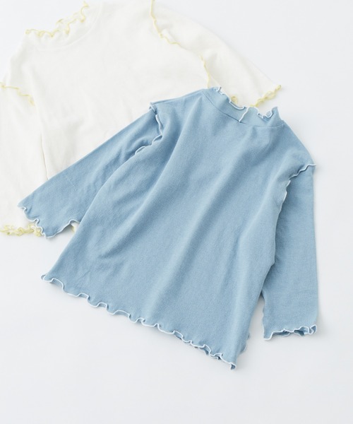 CIAOPANIC TYPY（チャオパニックティピー）の「【KIDS】シアーハイネック（Tシャツ/カットソー・キッズ・オフホワイト/ブルー・S/M/L/XL/XXL）」の3枚目の写真