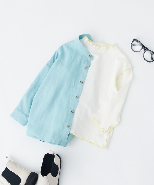 CIAOPANIC TYPY（チャオパニックティピー）の「【KIDS】シアーハイネック（Tシャツ/カットソー・キッズ・オフホワイト/ブルー・S/M/L/XL/XXL）」の15枚目の写真