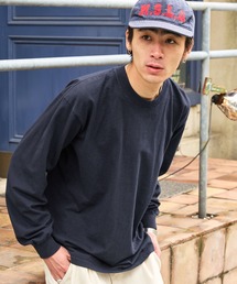 Los Angels Apparel/ロサンゼルスアパレル 6.5oz Long Sleeve Garment Dye Crew Neck T-Shirt ビッグシルエット クルーネック ロングスリーブTシャツ