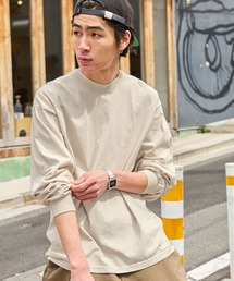 Los Angels Apparel/ロサンゼルスアパレル 6.5oz Long Sleeve Garment Dye Crew Neck T-Shirt ビッグシルエット クルーネック ロングスリーブTシャツ