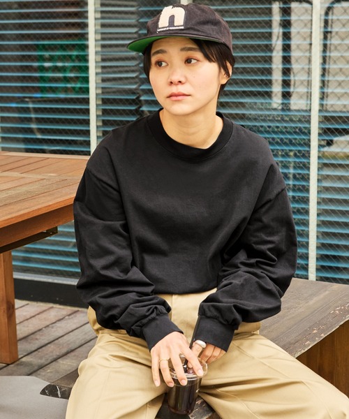 【美品】ロサンゼルスアパレル　アパルトモン別注　ビッグTシャツ　OS　USA製 Amazon | [LOSANGELS APPAREL] ロサンゼルスアパレル ロンT 6.5