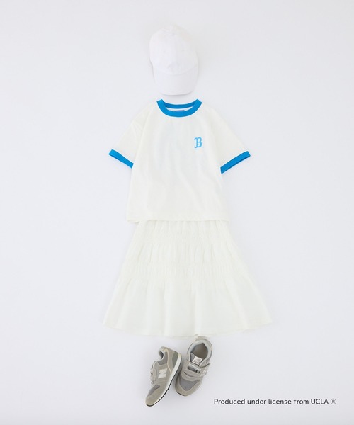 UCLA(ユーシーエルエー)の「【KIDS】【UCLA/ユーシーエルエー】リンガーTee(Tシャツ/カットソー・キッズ・ネイビー/ホワイト・S/XL/M/L/XXL)」の3枚目の写真