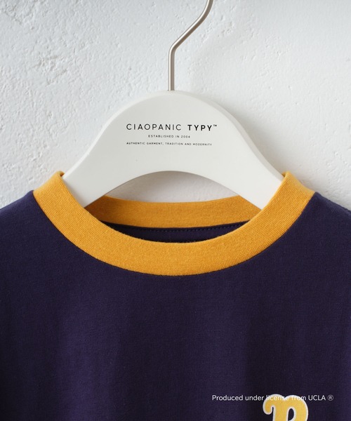 UCLA(ユーシーエルエー)の「【KIDS】【UCLA/ユーシーエルエー】リンガーTee(Tシャツ/カットソー・キッズ・ネイビー/ホワイト・S/XL/M/L/XXL)」の5枚目の写真