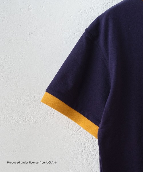 UCLA(ユーシーエルエー)の「【KIDS】【UCLA/ユーシーエルエー】リンガーTee(Tシャツ/カットソー・キッズ・ネイビー/ホワイト・S/XL/M/L/XXL)」の7枚目の写真