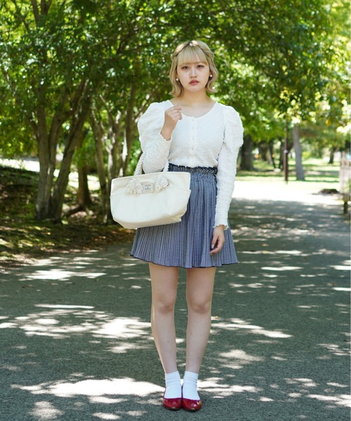 SALON de RUBAN（サロンドルヴァン）の「【SALON de RUBAN / サロン ド ルヴァン】 WEB限定 キャンバス素材 500mlペットボトル収納可 ポケット多数 ロープハンドル ランチトートバッグ（トートバッグ・レディース・ブラック/ホワイト×ブラック/ホワイト・FREE）」の21枚目の写真