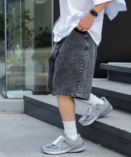 WEGO(ウィゴー)の「WEGO/ヴィンテージスケーターショーツ(デニムパンツ・メンズ・インディゴブルー/ライトインディゴブルー/ブラック/スカイブルー/ブラック系その他・MEDIUM/LARGE)」の3枚目の写真