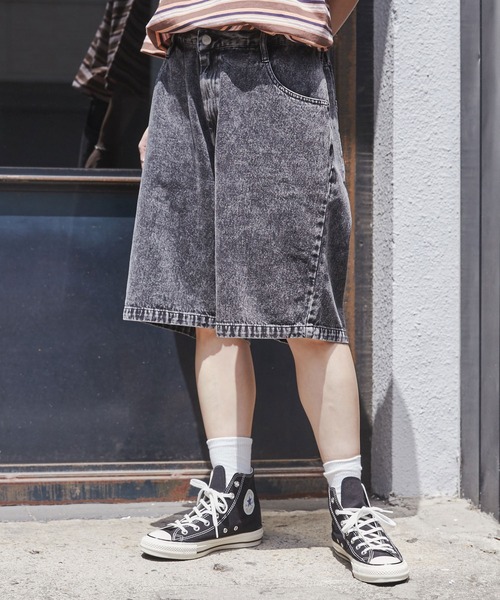 WEGO(ウィゴー)の「WEGO/ヴィンテージスケーターショーツ(デニムパンツ・メンズ・インディゴブルー/ライトインディゴブルー/ブラック/スカイブルー/ブラック系その他・MEDIUM/LARGE)」の6枚目の写真