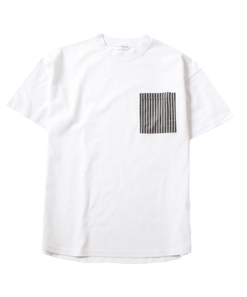 GLAZOS（グラソス）の「【接触冷感】アソートポケット裾ラウンド半袖Tシャツ（Tシャツ/カットソー・キッズ・サックスブルー/ネイビー/ブラック/オフホワイト/チャコールグレー/ホワイト・160cm/130cm/170cm/140cm/150cm）」の3枚目の写真