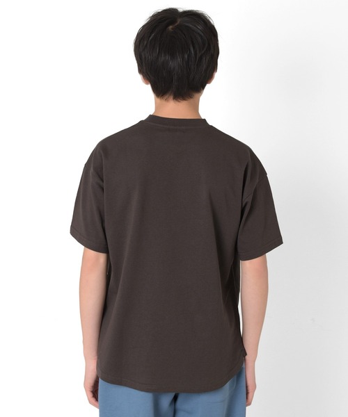 GLAZOS（グラソス）の「【接触冷感】アソートポケット裾ラウンド半袖Tシャツ（Tシャツ/カットソー・キッズ・サックスブルー/ネイビー/ブラック/オフホワイト/チャコールグレー/ホワイト・160cm/130cm/170cm/140cm/150cm）」の13枚目の写真