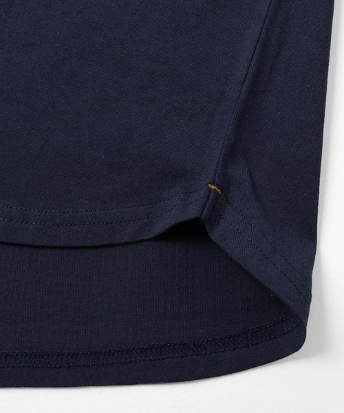 GLAZOS（グラソス）の「【接触冷感】アソートポケット裾ラウンド半袖Tシャツ（Tシャツ/カットソー・キッズ・サックスブルー/ネイビー/ブラック/オフホワイト/チャコールグレー/ホワイト・160cm/130cm/170cm/140cm/150cm）」の18枚目の写真