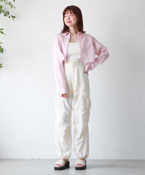 ハイウエストドロストカーゴパンツ