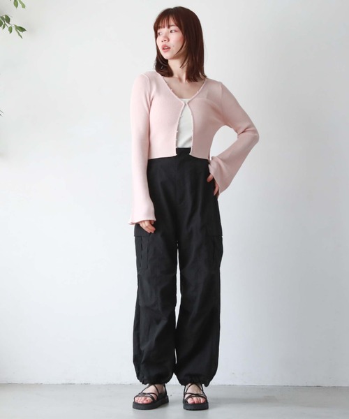 archives（アルシーヴ）の「ハイウエストドロストカーゴパンツ（カーゴパンツ・レディース・ミント/アイボリー/ブラック・MEDIUM）」の21枚目の写真