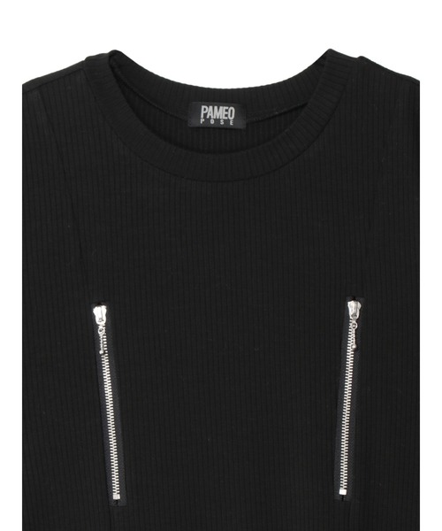 PAMEO POSE(パメオポーズ)の「Soo Top(Tシャツ/カットソー・レディース・ピンク/ホワイト/ブラック・FREE)」の9枚目の写真