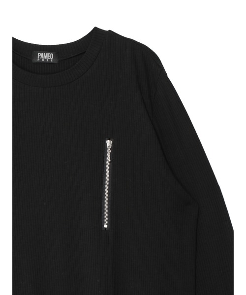 PAMEO POSE(パメオポーズ)の「Soo Top(Tシャツ/カットソー・レディース・ピンク/ホワイト/ブラック・FREE)」の4枚目の写真