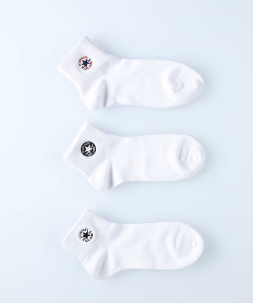 CONVERSE（コンバース）の「【CONVERSE】ロゴ刺繍ソックス３Ｐ（ソックス/靴下・レディース・ブルー・M/S）」の4枚目の写真